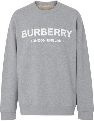 Burberry Logo Print Cotton Sweatshirt