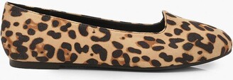 boohoo Basic Leopard Slipper Ballet Flats