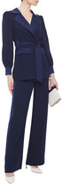 Thumbnail for your product : Diane von Furstenberg Belted Two-tone Crepe Jacket