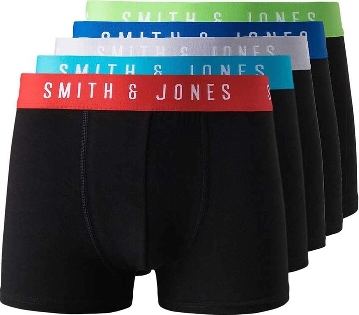 Smith and Jones Mens Boxers Shorts (5 Pack) Multipacked Underwear Gift
