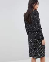 Thumbnail for your product : Flounce London Tall Sequin Midi Dress with Shoulder Pads