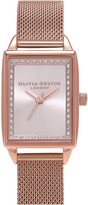 Thumbnail for your product : Olivia Burton Classics Rectangular Mesh Strap Watch, 20mm