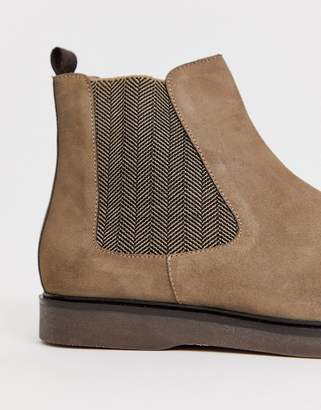H By Hudson calverston chelsea boots in taupe suede