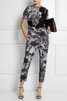 Thumbnail for your product : Michael Van Der Ham Cotton-blend floral-jacquard skinny pants