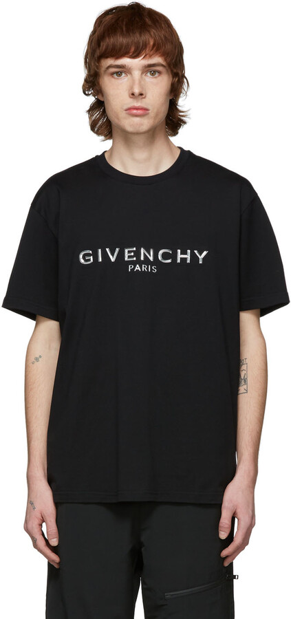 Waarschuwing Land van staatsburgerschap Gouverneur Givenchy Black 'Paris' T-Shirt - ShopStyle