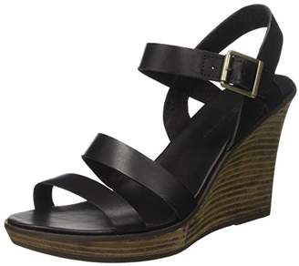 Timberland Women's Cassanna Y-Strap Sandal Wedge Heels Sandals Jet