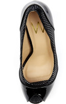 Thumbnail for your product : PeepToe Black Court Shoe