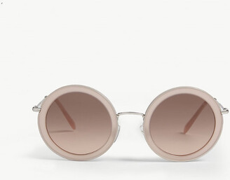 Miu Miu Womens Pink MU59U Round-frame Sunglasses