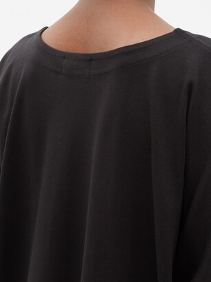 eskandar Longline Pima Cotton Long-sleeved T-shirt - Black