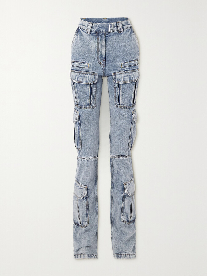 Givenchy High-rise Straight-leg Cargo Jeans - Blue