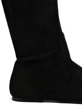 Thumbnail for your product : London Rebel Black Microfibre Over Knee Boot