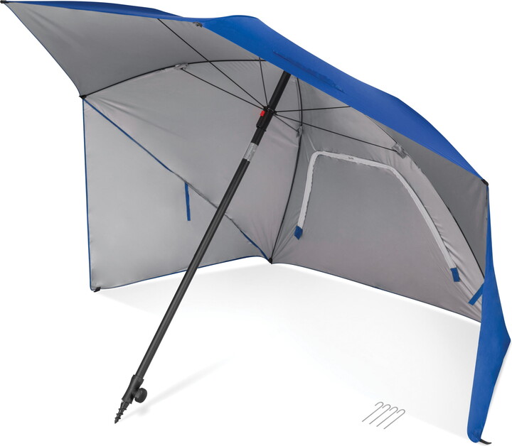 Sport-Brella Blue Ultra 8' Portable All-Weather and Sun Umbrella with Carry Bag
