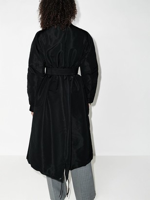 Alexander McQueen Spliced belted-waist trench coat