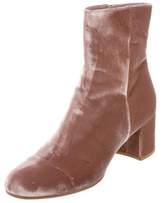 Thumbnail for your product : Gianvito Rossi Velvet Round-Toe Ankle Boots