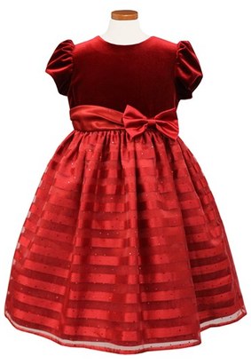 Sorbet Toddler Girl's Sequin Overlay Party Dress