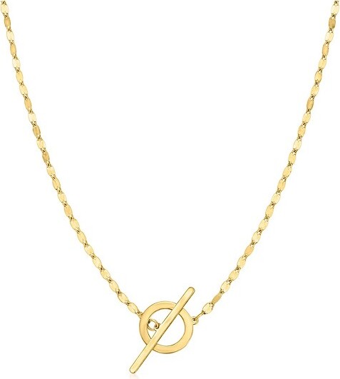 Ross-Simons PureCollectionbyRoss-SimonsItalian14ktYellowGoldLumachinaToggleClaspNecklaceSize18