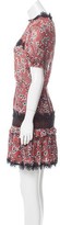Thumbnail for your product : N / Nicholas Silk Floral Printed Dress Orange