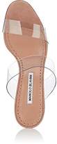 Thumbnail for your product : Manolo Blahnik Women's Scolto PVC & Suede Mules - Pink Suede Clpin47