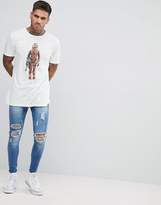 Thumbnail for your product : Pull&Bear Star Wars T-Shirt With Chewbacca Print In White