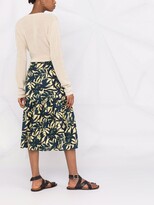 Thumbnail for your product : BA&SH Wendy leaf-print skirt