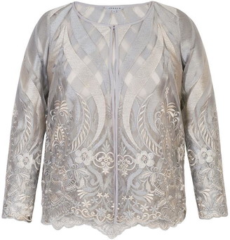 Chesca Scallop Edge Embroidered Mesh Jacket