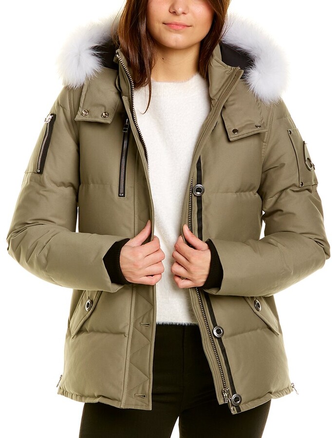 Save 30% Moose Knuckles Synthetic Anguille Jacket in Green Womens Clothing Jackets Fur jackets 