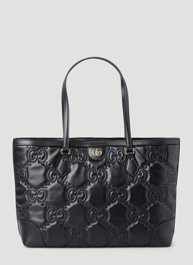Gucci GG Matelassé Medium Tote Bag in Black - ShopStyle