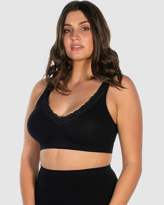 B Free Intimate Apparel - Women's Black Crop Tops - Cotton Pull On Sleep Bra  - Size One Size, XXL/XXXL at The Iconic - ShopStyle