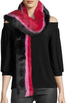 Thumbnail for your product : Charlotte Simone Snugglez Faux-Fur Striped Scarf