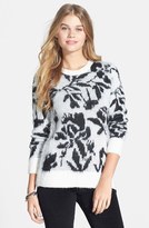 Thumbnail for your product : Woven Heart Rose Sweater (Juniors)