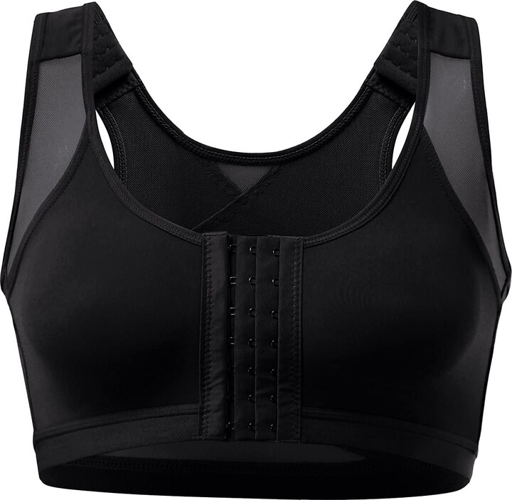 BIBILILI Front Closure Bras for Seniors Posture Corrector Bra Deep Cup