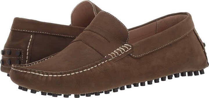 Carlos by Carlos Santana Ritchie Driver Loafers Men's Shoes Olive Calf Nubuck : 8.5 D - Medium, Leather