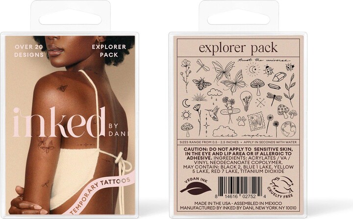 Inked by Dani Explorer Temporary Tattoo Pack