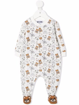 MOSCHINO BAMBINO All-Over Teddy Logo Pajamas