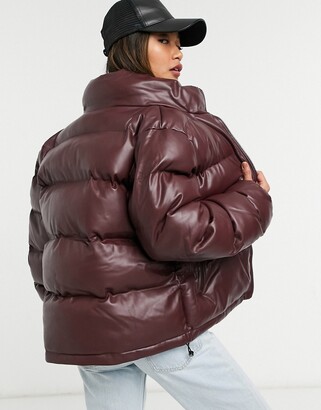 Steele Chariot puffer jacket in brown