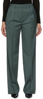 Thumbnail for your product : LOULOU STUDIO Green Pleated Trousers
