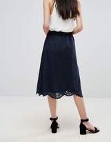 Thumbnail for your product : Vila Lace Trim Midi Skirt