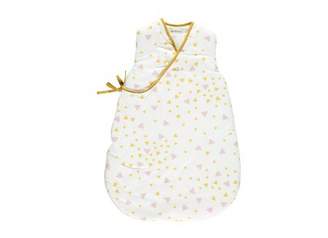 Nobodinoz Cotton Baby Sleeping Bag - Pink and Yellow Triangles