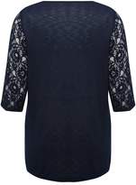 Thumbnail for your product : M&Co Plus lace sleeve top