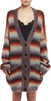 Thumbnail for your product : Chloé Striped Mohair Oversized Cardigan