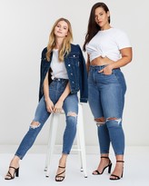 Thumbnail for your product : Good American Women's Blue Crop - Good Legs Crop Jeans - Size 2 at The Iconic