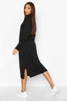 Thumbnail for your product : boohoo Premium Knitted Roll Neck Maxi Dress