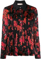 Thumbnail for your product : Tory Burch Floral Print Pleated Shirt