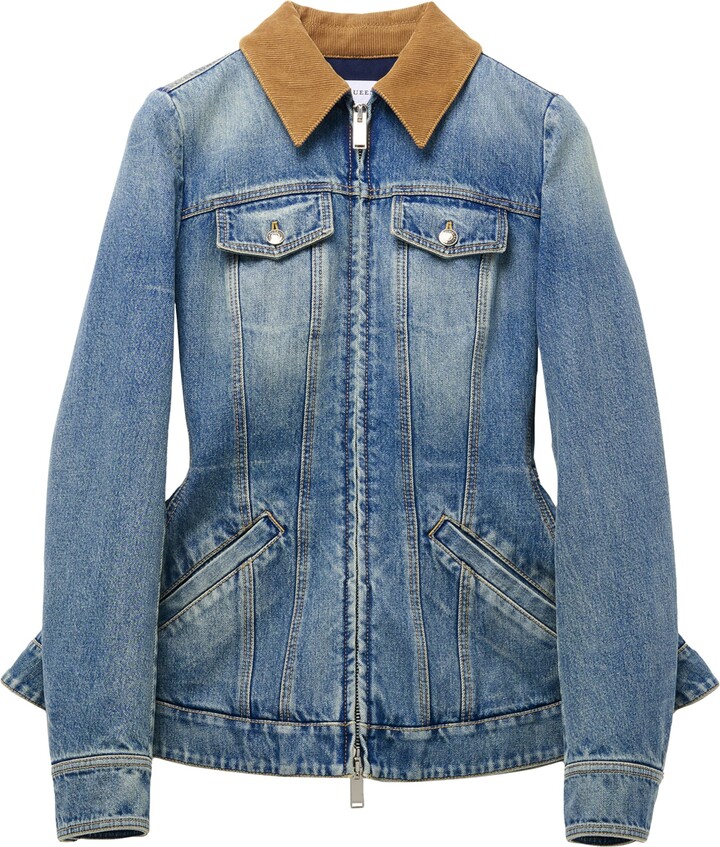 Alexander McQueen Peplum Denim Jacket