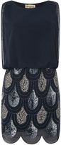 Thumbnail for your product : House of Fraser Lace and Beads Sleeveless Blouson Top Sequin Detail Dress