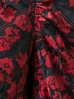Saloni floral print V-neck dress