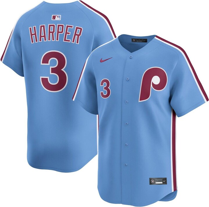 Nike Men's Bryce Harper Light Blue Philadelphia Phillies Alternate Limited Player Jersey