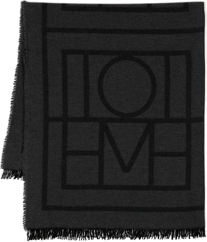 Totême MonogramJacquard WoolCashmere Scarf ShopStyle Scarves & Wraps