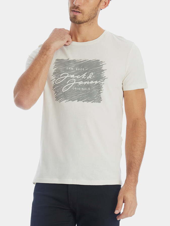 Jack and Jones White Men's T-shirts | ShopStyle