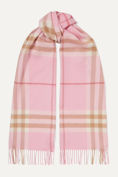 pink cashmere burberry scarf